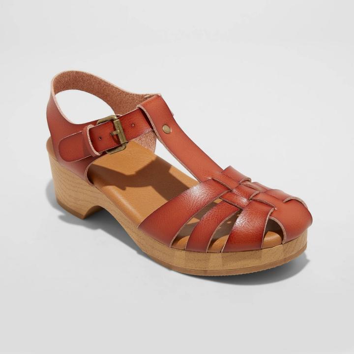 Women's Harlow Huarache Clog Heels - Universal Thread Cognac