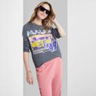 Women's Ascot + Hart Malibu Long Sleeve Graphic T-shirt - Gray