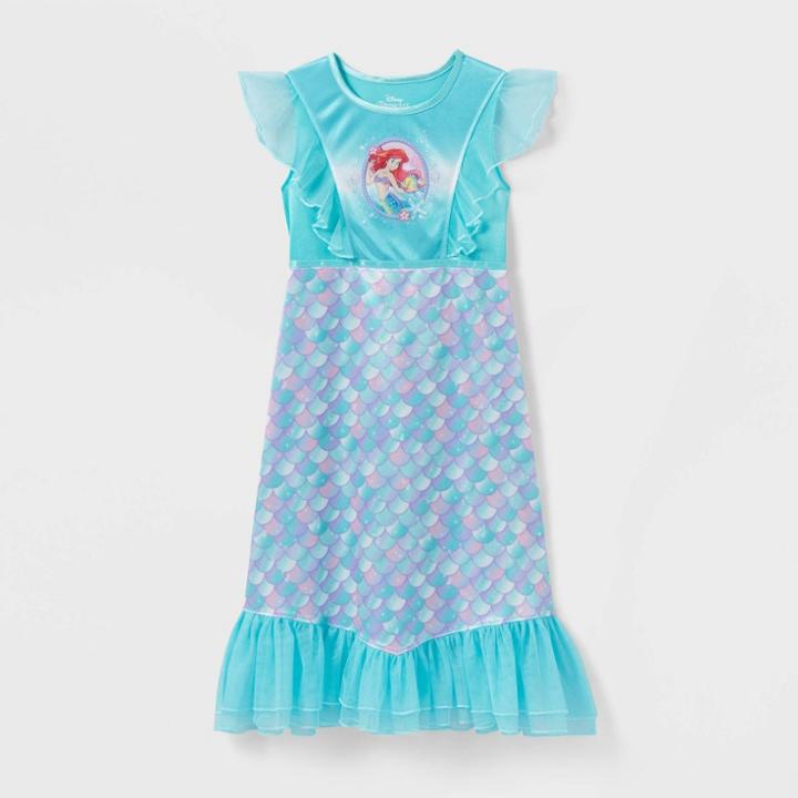 Girls' Disney Princess Ariel Nightgown - Blue