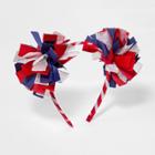 Toddler Girls' Ribbon Pom Headband - Cat & Jack Red/white/blue