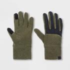 Men's Fleece Gloves - All In Motion Olive Heather/black
