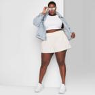 Women's High-rise Pull-on Shorts - Wild Fable Almond