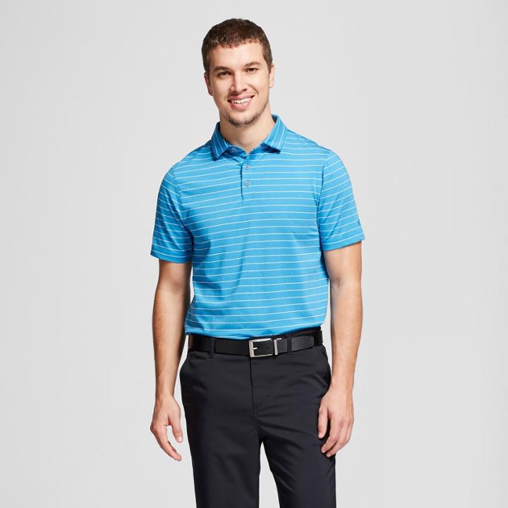 Men's Stripe Polo Shirt - C9 Champion Hotline Blue