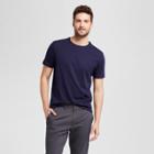 Men's Slim Fit Solid Crew T-shirt - Goodfellow & Co Navy (blue)
