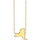 Los Angeles Footnotes State Pendant - Gold, Girl's, New York