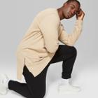 Men's Tall Long Sleeve Textured Side Zip Pullover T-shirt - Original Use Brown Taupe