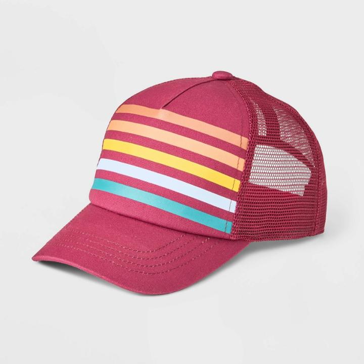 Kids' Striped Baseball Hat - Cat & Jack Red