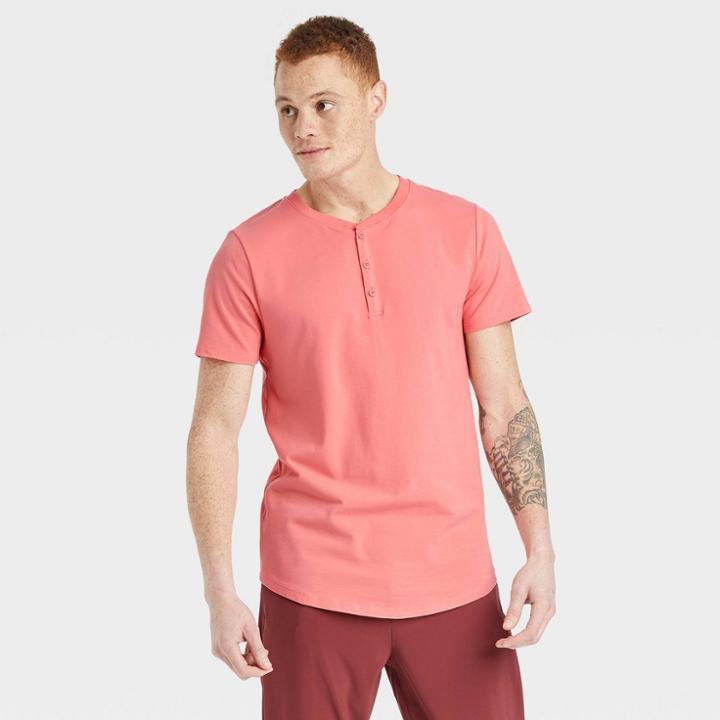 All In Motion Men's Supima Cotton Henley T-shirt - All In