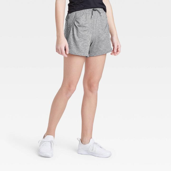 Girls' Soft Gym Shorts - All In Motion Gray