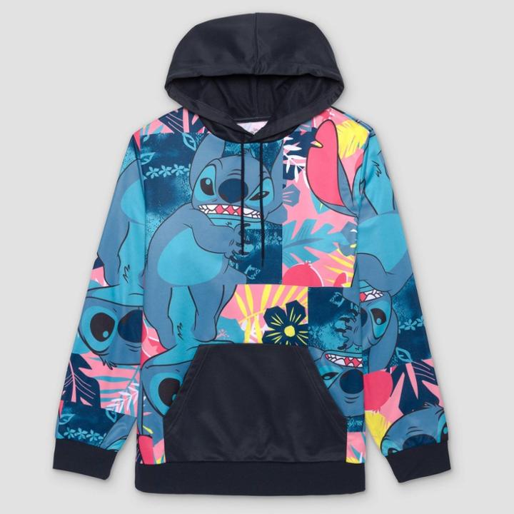 Men's Lilo & Stitch Pullover Graphic Sweatshirt - Blue