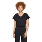 Women's Short Sleeve V-neck Dolman T-shirt - Prologue Black