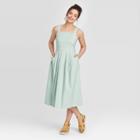 Women's Pleated Sleeveless Dress - Universal Thread Mint 2, Women's, Green