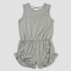 Toddler Girls' Afton Street Sleeveless Ruffle Romper - Heather Gray