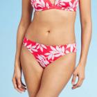 Women's Medium Coverage Hipster Bikini Bottom - All In Motion Red Floral