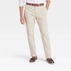 Men's Slim Fit Tech Chino Pants - Goodfellow & Co Light Taupe 28x30,