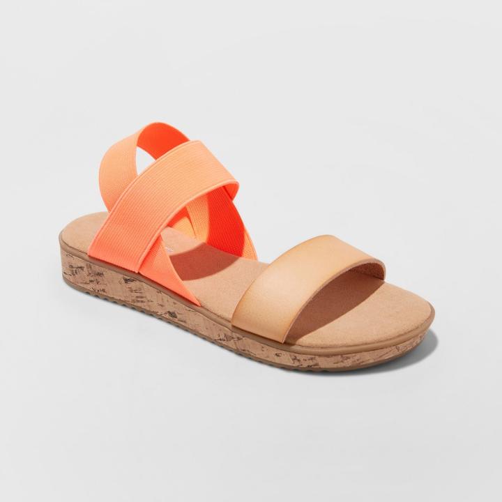 Girls' Halyn Two Piece Slide Sandals - Cat & Jack Brown