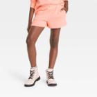 Kids' Fleece Raw Edge Shorts - Art Class Light Peach