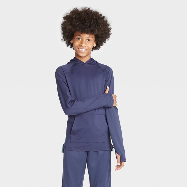 Boys' Soft Gym Pullover Hoodie - All In Motion Navy Xs, Boy's, Blue
