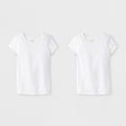 Toddler Girls' Short Sleeve 2pk Adaptive T-shirt - Cat & Jack White