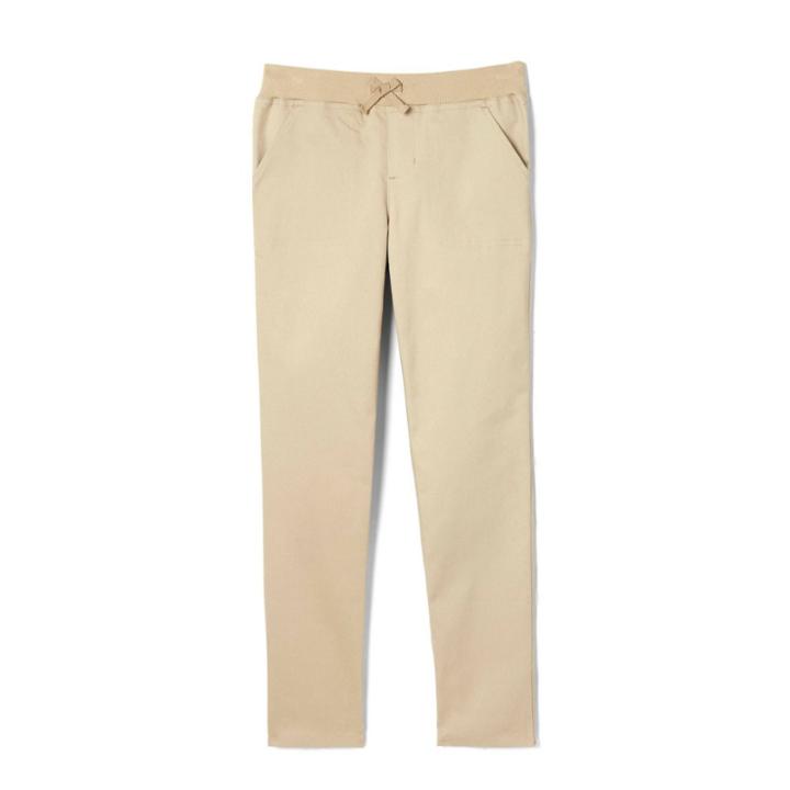 French Toast Girls' Uniform Pull-on Skinny Pants - Khaki