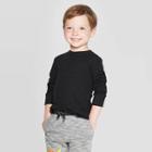 Toddler Boys' Nep Thermal Long Sleeve T-shirt - Cat & Jack Black 3t, Toddler Boy's