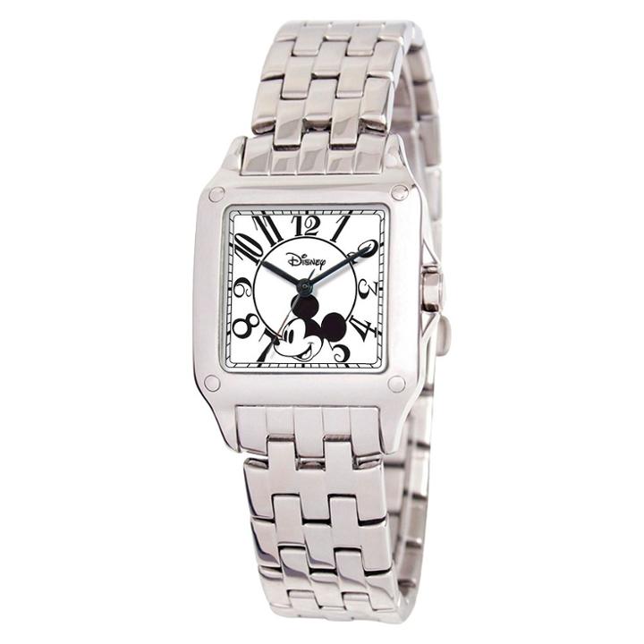 Women's Disney Mickey Mouse Perfect Square Watch - Silver,