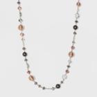 Long Mixed Beaded Frontal Necklace - A New Day,