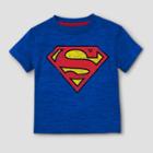 Toddler Boys' Dc Comics Superman Man Of Steel Short Sleeve T-shirt - Blue