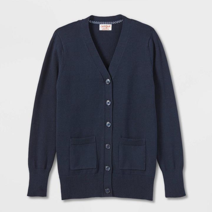 Girls' Long Uniform Cardigan - Cat & Jack Blue