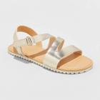 Girls' Alexa Asymmetrical Ankle Strap Sandals - Cat & Jack Gold 13, Toddler Girl's