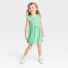 Toddler Girls' Ribbed Dress - Cat & Jack Green