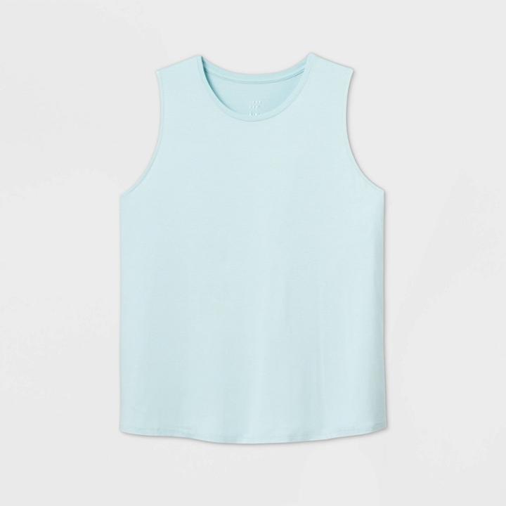 Women's Plus Size Pullover Jersey Tank Top - A New Day Aqua
