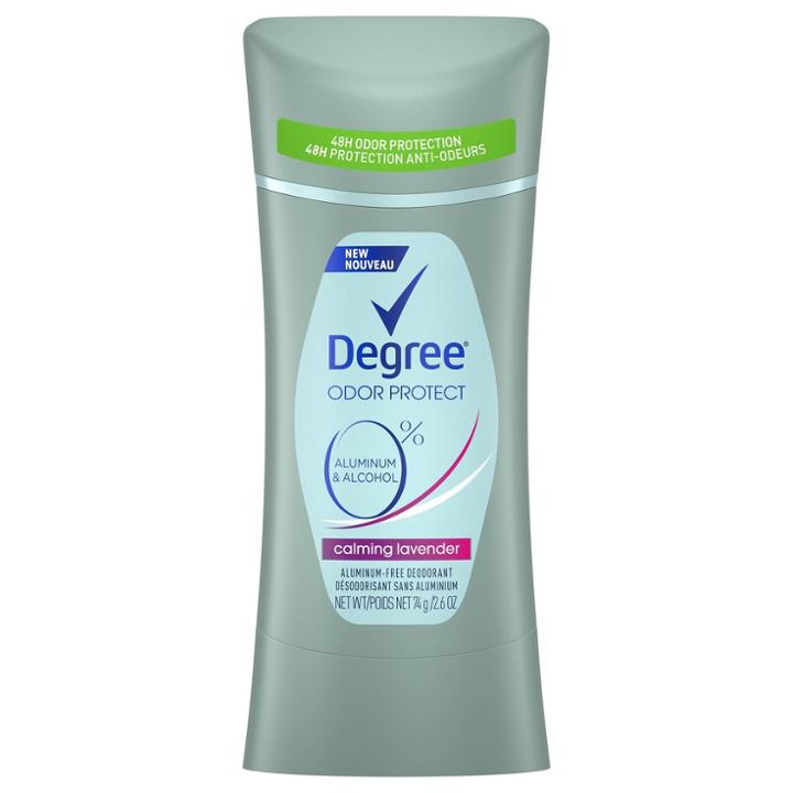 Degree 0% Aluminum Odor Protect Deodorant Stick Calming Lavendar