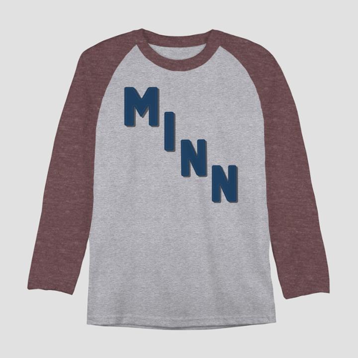 Men's Long Sleeve Minn Letters Graphic T-shirt - Awake Heather Gray M,