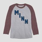 Men's Long Sleeve Minn Letters Graphic T-shirt - Awake Heather Gray M,
