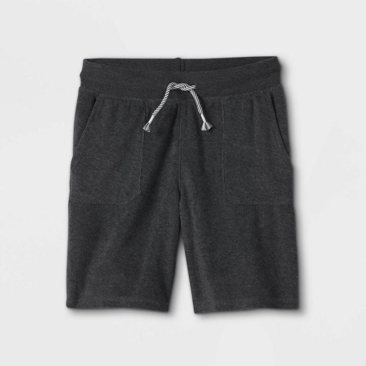 Boys' Loop Terry Knit Shorts - Cat & Jack Charcoal Gray
