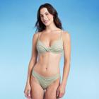 Women's Lightly Lined Twist-front Bralette Bikini Top - Shade & Shore Multi
