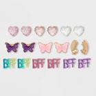 Girls' 9pk Heart & Bffpk Earrings - Cat & Jack , Women's,