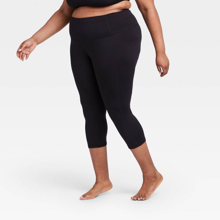 Women's Plus Size Simplicity Mid-rise Leggings 20 - All In Motion Black 1x, Women's,