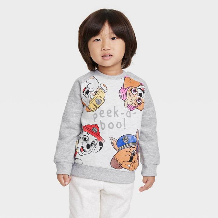 Toddler Boys' Paw Patrol Printed Pullover Sweatshirt - Beige