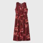 Women's Plus Size Floral Print Sleeveless Maxi Dress - Ava & Viv Red X, Women's
