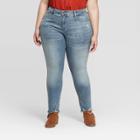 Target Women's Plus Size Mid-rise Distressed Skinny Jeans - Universal Thread