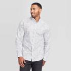 Men's Polka Dot Slim Fit Long Sleeve Button-down Shirt  Goodfellow & Co White S, Men's, Size: Small, White Dot