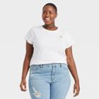 Women's Plus Size Short Sleeve T-shirt - Universal Thread Off-white