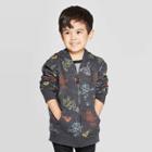 Toddler Boys' Astronaut Fleece Zip-up Hooded Sweatshirt - Cat & Jack Black