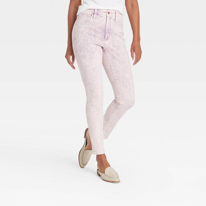 Women's Super-high Rise Skinny Jeans - Universal Thread Purple Wash