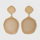 Sugarfix By Baublebar Two-tone Druzy Drop Earrings - Light Gray, Women's