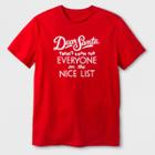 Shinsung Tongsang Men's Short Sleeve 'dear Santa' T-shirt - Red