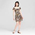 Women's Knit Sleeveless Top Fit And Flare Dress - Xhilaration Olive