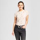 Women's Llama Print Short Sleeve T-shirt - Zoe+liv (juniors') White